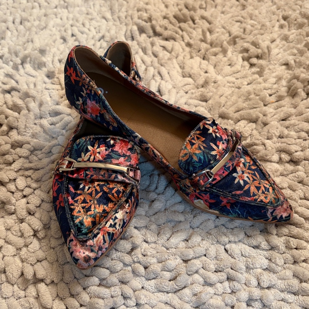 BP Women's Floral Embroidered Loafers - Multicolor Size 7M